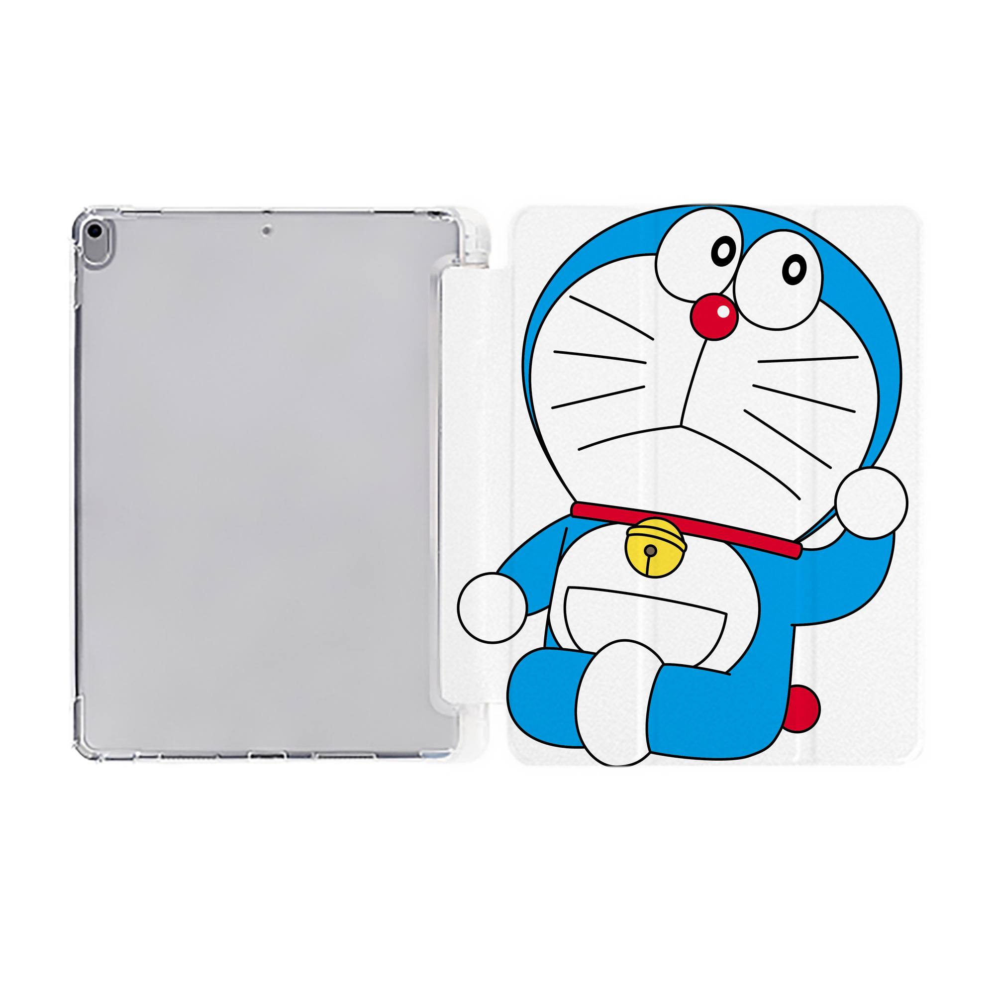 （画像用） ドラえもん Doraemon IPad ケース ペン収納付き 三つ折りスタンド PUレザー×シリコン 対応機種9.5/10.5/10.9インチ
